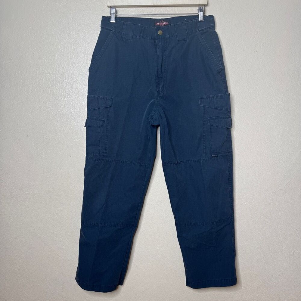 Tru Spec Pants Mens 34/30 Navy Blue Cargo Utility Pockets Tactical Ripstop Work